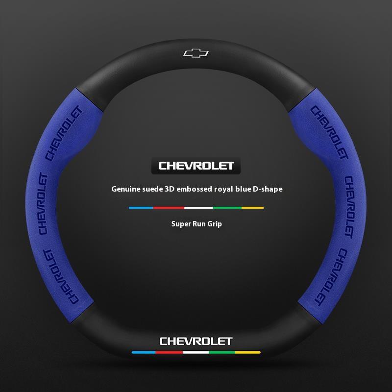 Car Steering Wheel Cover Genuine Suede Carbon Fiber For Chevrolet Cruze SparkLacetti EQUINOX Onix Tracker Trailblazer Suburban