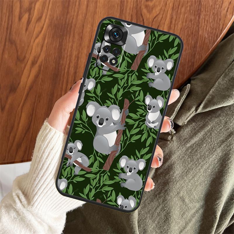 Cartoon Painting Animal Koala Case For Xiaomi Redmi Note 14 Pro 13 12 11 10 15 Pro Plus Redmi 13 C 15 10C 12C 14C 15C Cover
