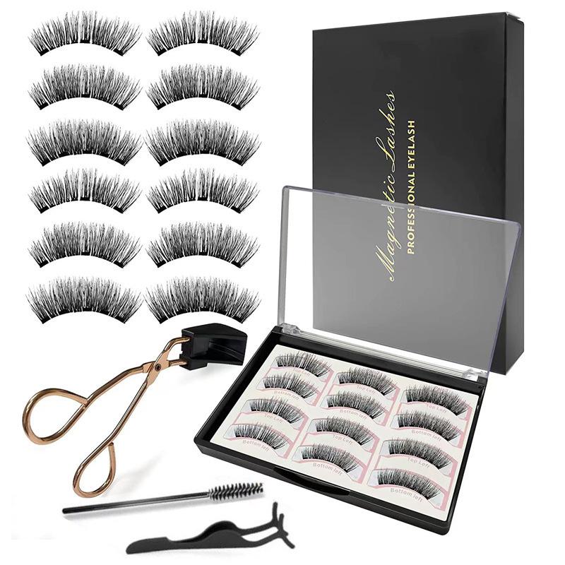 

European and American Magnetic False Eyelashes Soft High-end Natural Style 12-piece Set Magnetic Eyelashes 12-piece