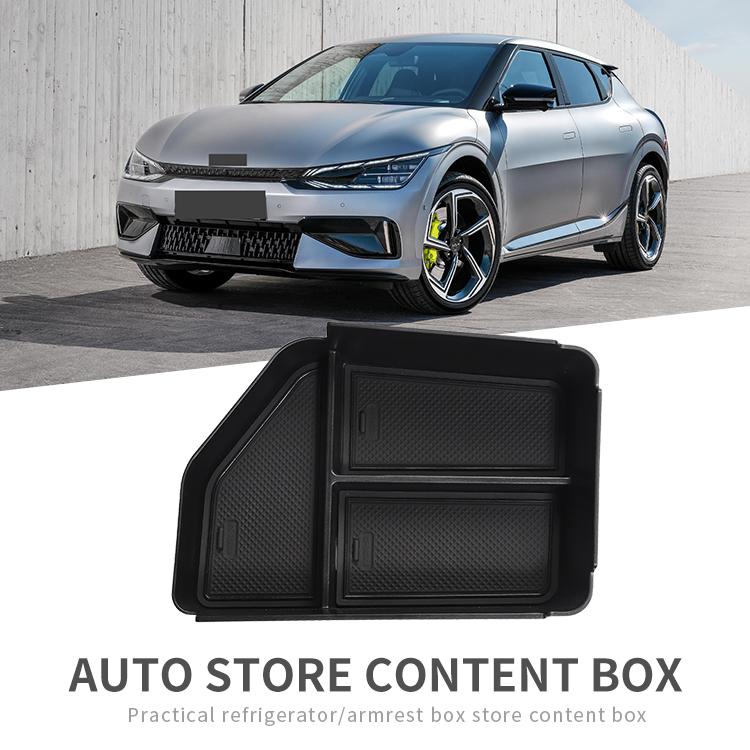 For Kia EV6 2022-2024 Car Central Armrest Storage Box Center Console Tray Organizer Interior Accessories Tidying