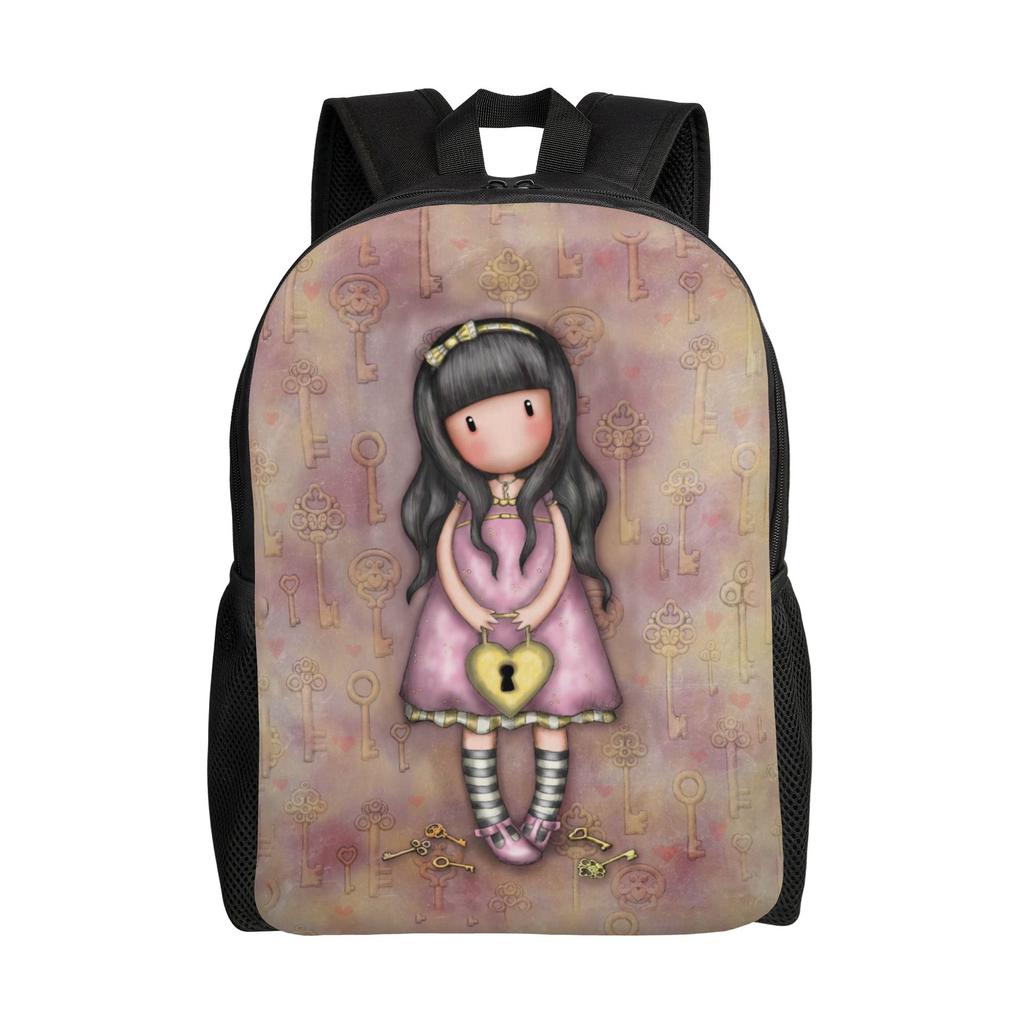S-Santoro G-Gorjuss Rucksack für Männer Frauen Cooler Studenten Business Tagesrucksack Niedliche Puppen Spielzeug Laptop Computer Umhängetasche Geschenk