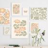 Flowers Coral Butterfly Shapes Abstract Wall Art Canvas Painting Nordic Posters And Prints Wall Pictures For Living Room Decor