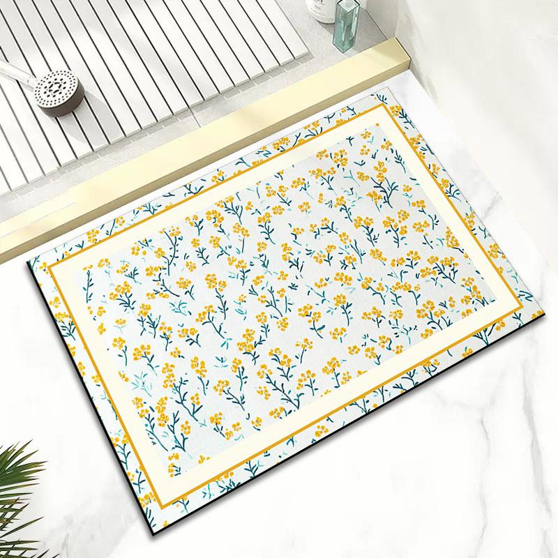 Bedroom Ins Wind Diatom Mud Absorbent Foot Mat Quick Dry Non-slip Mat Toilet Toilet Door Mat Cartoon Carpet