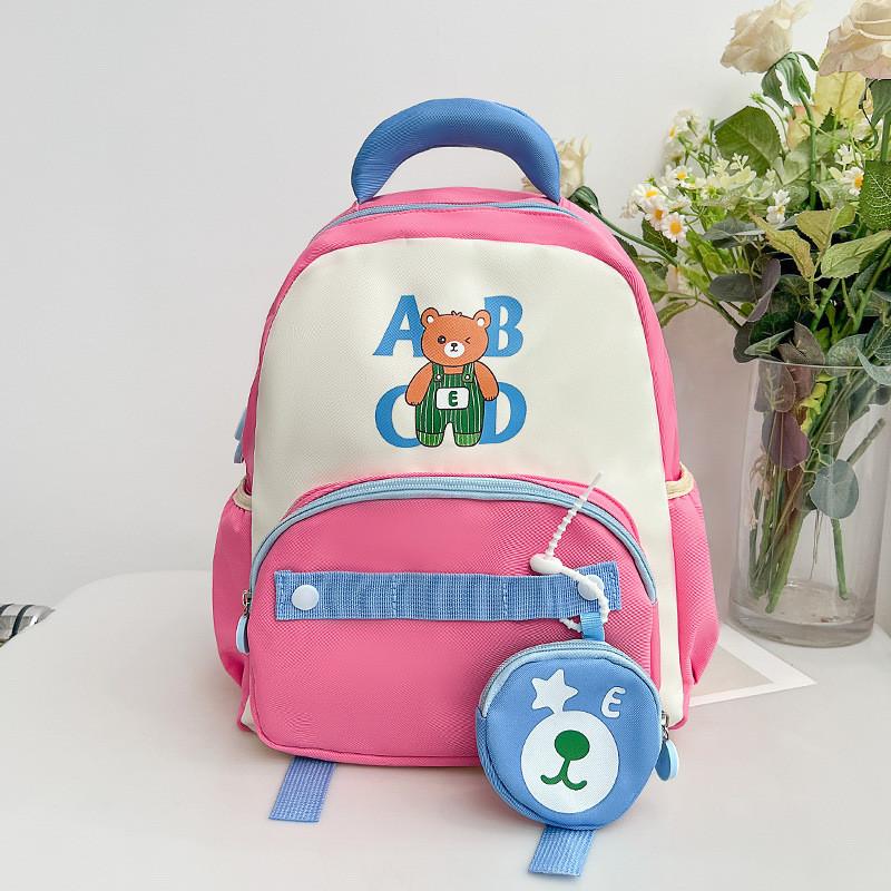 Attractive And Functional Kids Backpack With Whimsical Bear Design Perfect For Kindergarten Use