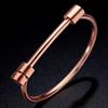 Women's Light Luxury Stainless Steel Horseshoe Bracelet - Non-fading, Simple, Versatile Fashion Wristband, European and American Style.