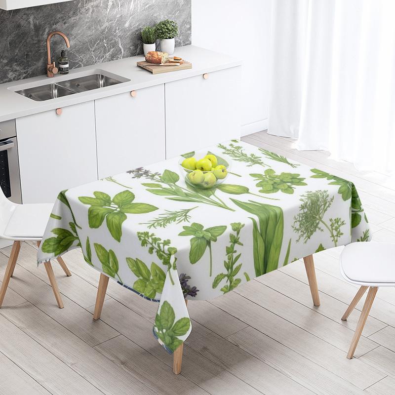 Abstract Art Food Illustration Tablecloth Oil-proof Tablecloth Waterproof Picnic Fabric Nordic Home Decoration