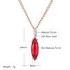 Oval Grey Crystal Pendant Necklace For Women  Rose Gold Color With Natural Zircon High Quality Daily Fine Jewelry