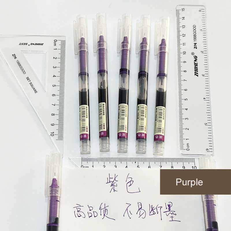0.5mm Quick-Drying Large Capacity Smooth Rollerball Pens Gel Ink Pen Needle Point Fine Line Writing School & Office Supplies