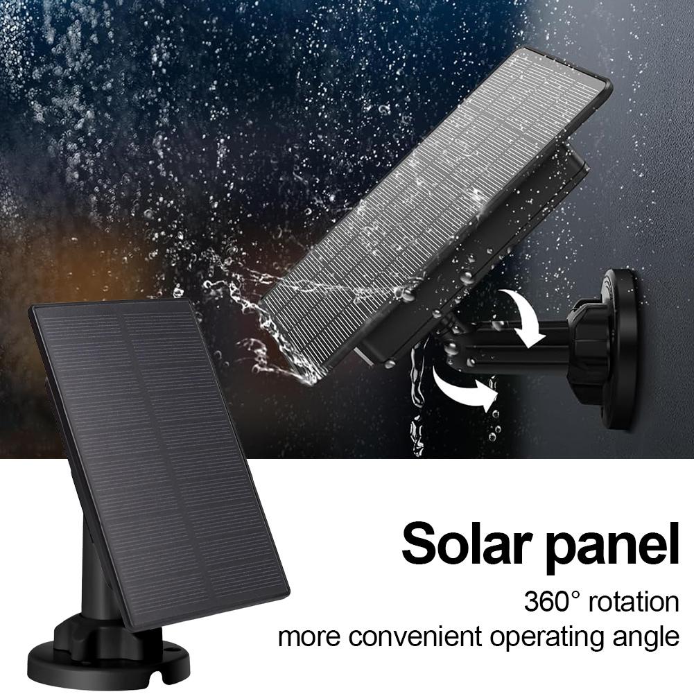 3W 12V/6V Trail Cam Solar Panel 360° Rotation Build-in 5000mAH Battery Solar Battery Charger Kit for Hunting Camera/Deer Feeder