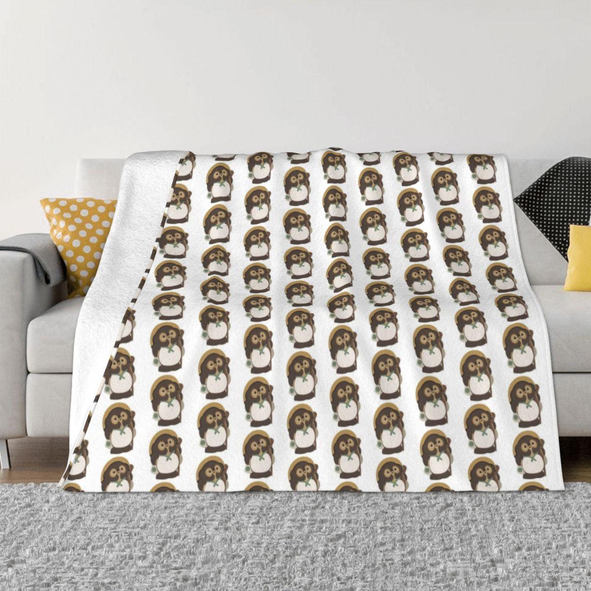 Tanuki Japan Kawaii Raccoon Blanket animal nature Flannel Throw Blanket Airplane Travel Decoration Soft Warm Bedspread 30x40in
