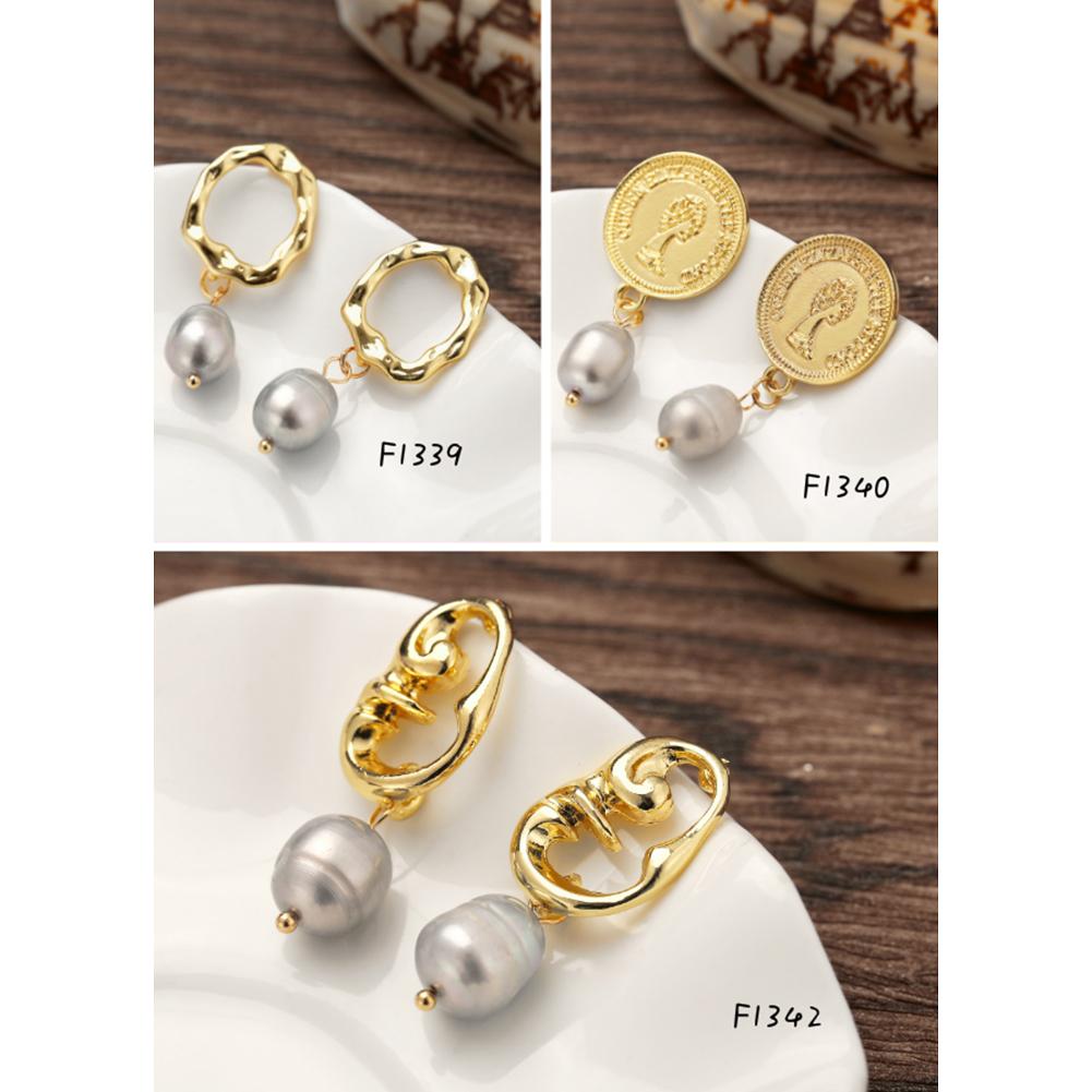 Women Retro Simple Pearl All Matching Delicate Earrings