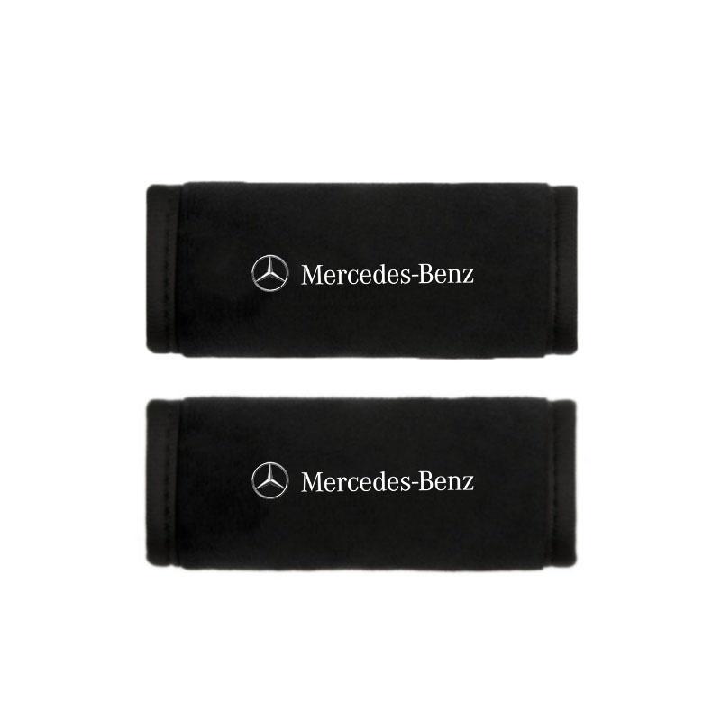

2Pcs Car Seat Belt Safety Belt Shoulder Cover For Mercedes Benz A B C E S Class CLA CLS SLK GLA GLC GLB GLK AMG W204 W205 W203 чёрный