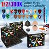 1/2/3BOX Guitar Picks Advent Calendar 24 Days Christmas Countdown CalendarXmas Gifts With 20 Guitar Picks for Guitar Player New