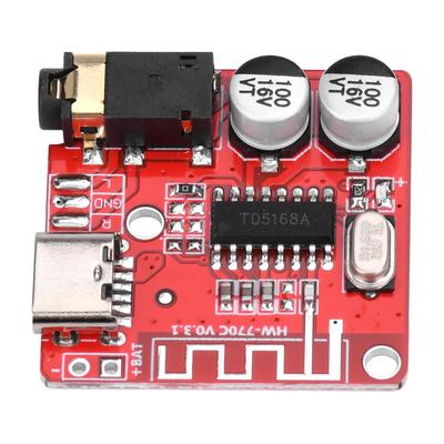 Mini Bluetooth 5.1 Audio Decoding Module MP3 Audio Decoding Type-C 3W 3.5mm Interface Decoding Board for Home/Car Audio DIY