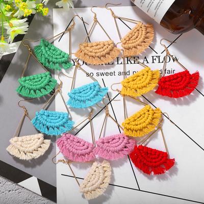 1 para damskich kolczyków wiszących Pasujące do wszystkiego Dekoracja uszu Kreatywny splot