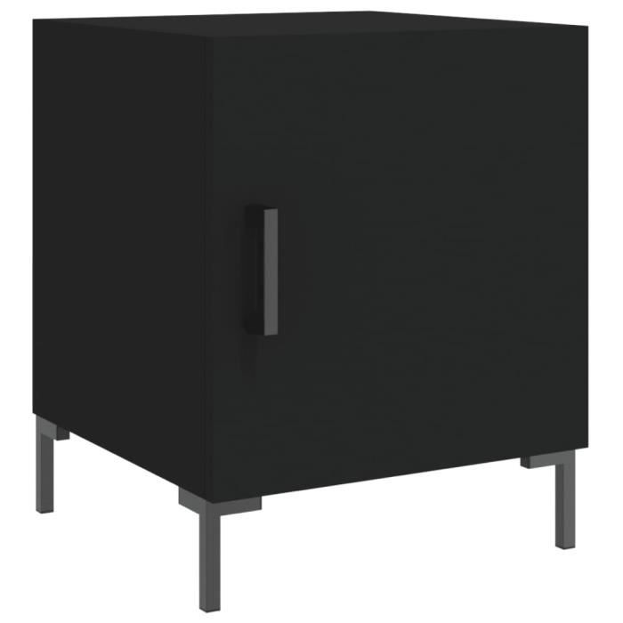 VidaXL Bedside Table Black 40x40x50 Cm Engineered Wood 827566