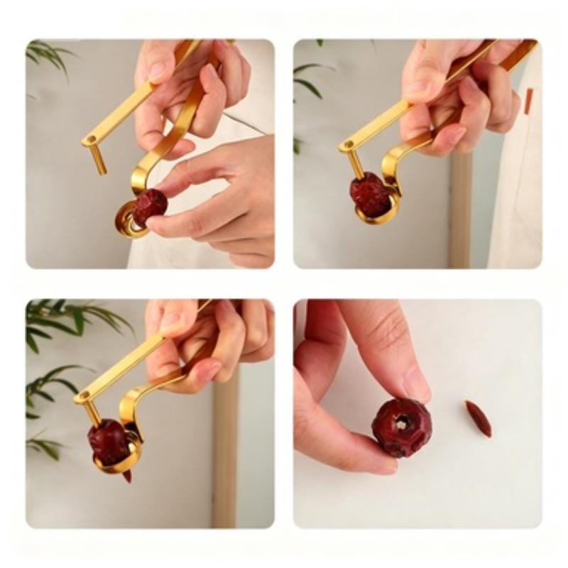 1Pcs Stainless Steel Jujube Cherry Pitter With Easy Core Removal Durable Build Perfect For Home Kitchen Baking Use