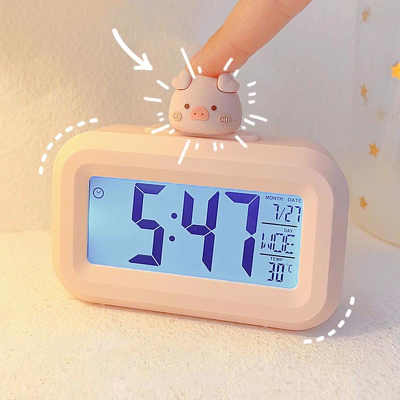 Mini LED Digital Alarm Clock Kawaii Animal Desktop Clocks Electronic Bedside Table Clocks Home Bedroom Decoration Despertador
