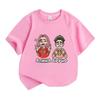 Kids Boys Girls 100% Cotton Crew Neck Short Sleeve T-Shirt, Cute Alina Bruno Cartoon Printed Casual Soft Breathable Tee, Summer Lovely Crewneck Top fo