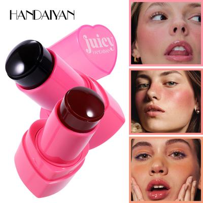 5 Farben Jelly Blush Stick Lippenbalsam Lidschatten 3-in-1 Mehrzweck Matte Blush Feuchtigkeitsspendender Aufheller Lipgloss