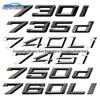 Kompatibel bakre emblem för nya BMW 7-serien: 730i, 745d, 460Li - ABS Galvaniserad Bakre Emblem