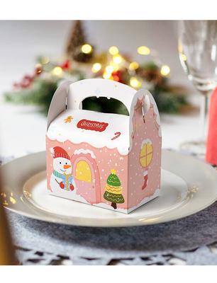 6/12pcs Christmas Gift Box Candy Cookie Boxes Gift Packaging Supplies Merry Christmas Party Decoration Navidad New Year 2025