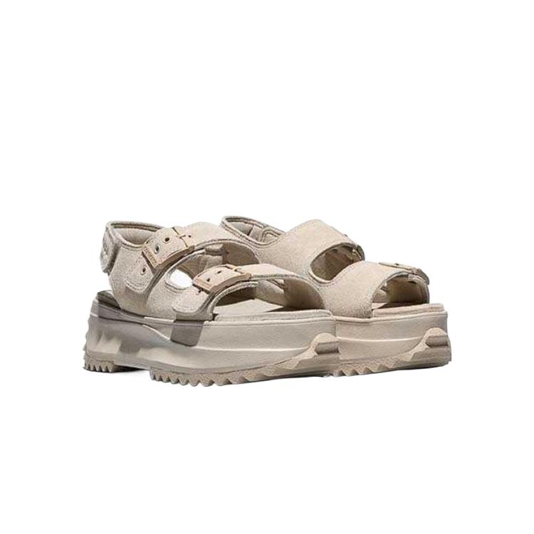 Converse Sandale cu platformă Run Star, vârf rotund, culoare solidă, din cauciuc, pentru femei A20646C