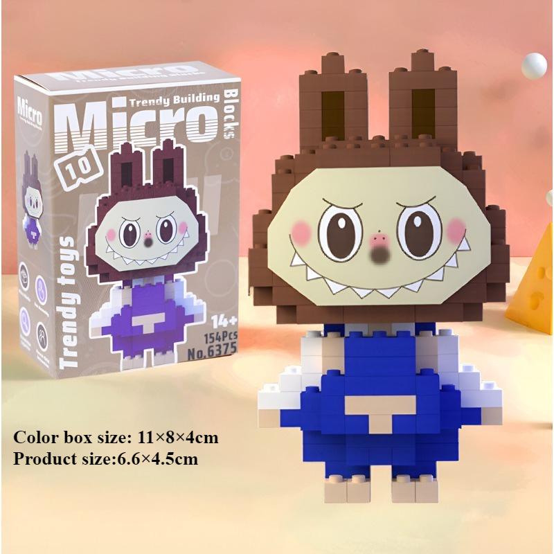 Labubu Small Particle Building Block Compatible Lego Building Block Labubu Assembled Building Block Children's Educational Toy Ornament