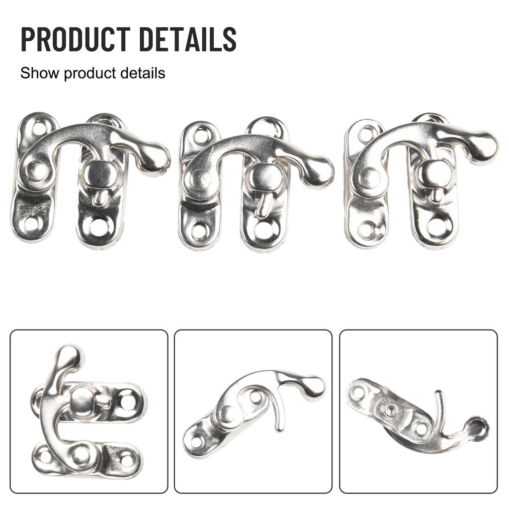 For Mini Jewelry Box Antique Bronze Iron Padlock Hasp Hook Lock Vintage Style