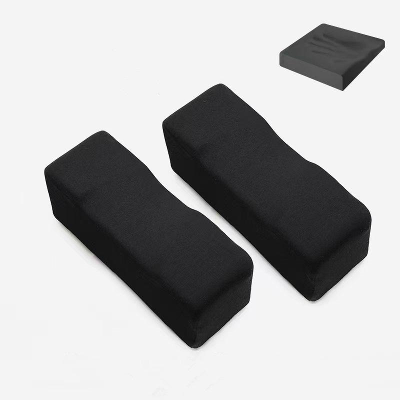 

`Thick Memory Foam Armrest Pads with Groove, Ergonomic Cushion for Office Gaming Chair, Elbow Pain Relief, Set of 2` 25x8.5x10cm чорний