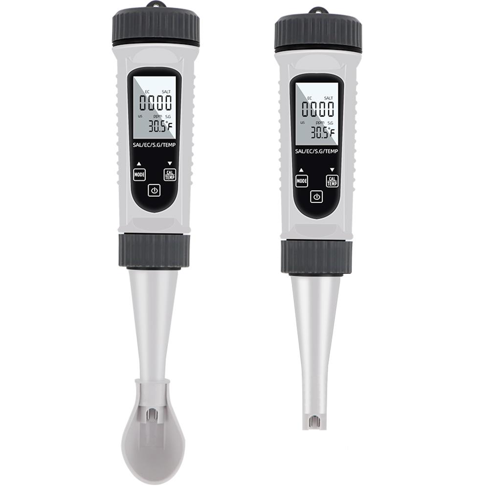 4 In 1 TDS EC S.G TEMP PH Meter Water Monitor Salt Tester Concentration Detector Water Quality Analyzer for Household for Pools