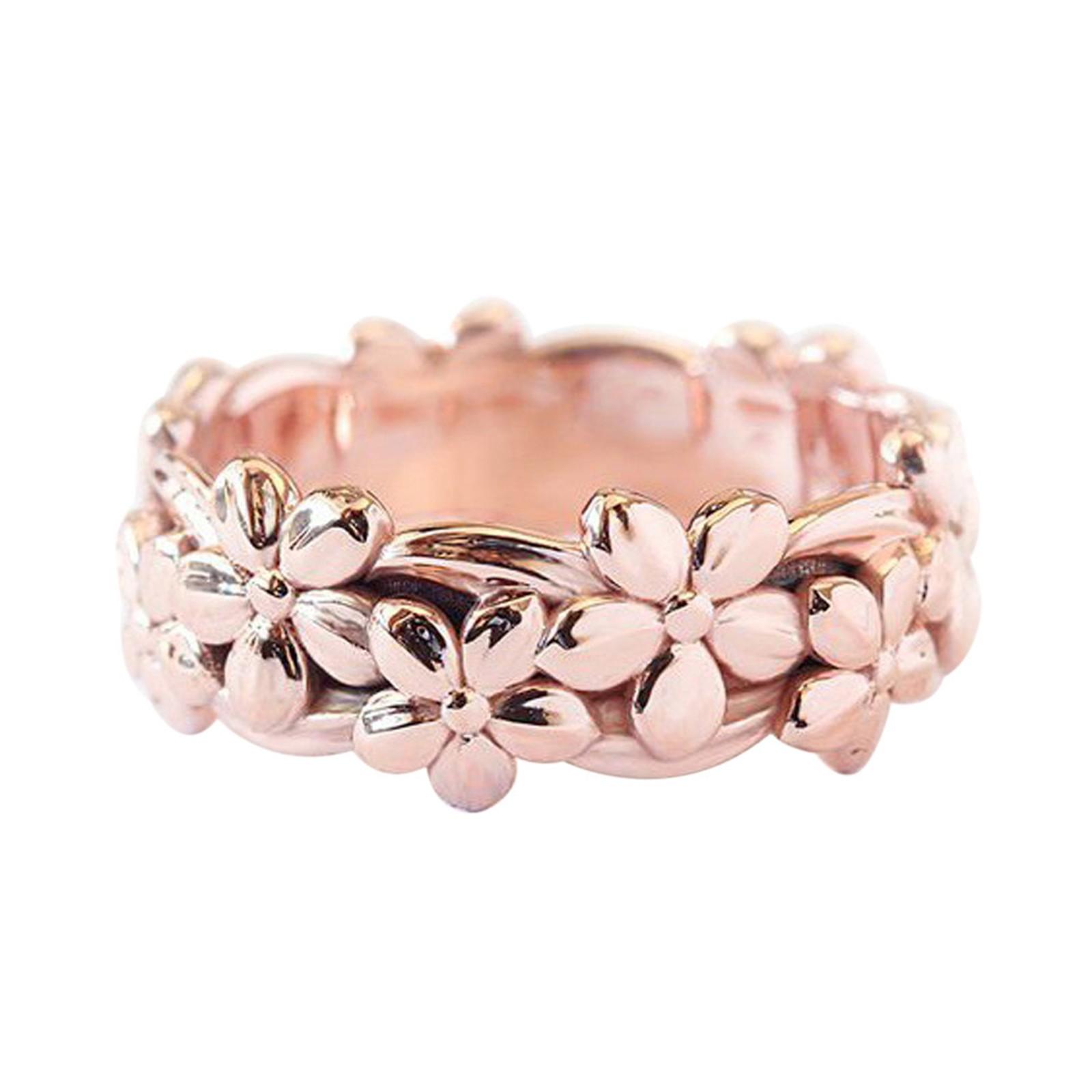 

Fashionable Wedding Ring Flower Ring One Size