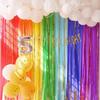 Colored Crepe Paper Fringed Latte Baby Children'S Birthday Party Background Wall Decoration Scene