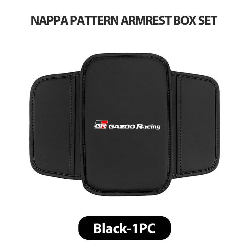 For Toyota Leather Car Armrest Box Cushion Side Storage Pocket Protector Cover GR Sport Crown RAV4 Yaris Land Cruiser Corolla