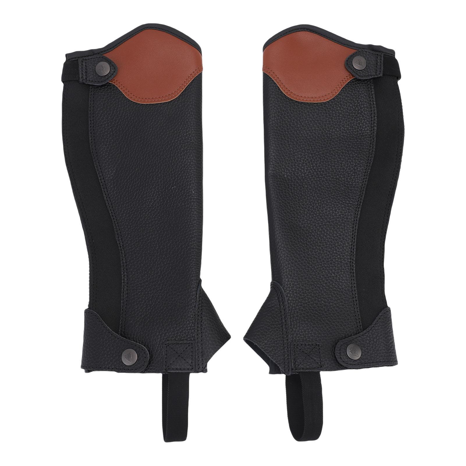2 шт. Половинные краги для верховой езды Удобные из коровьей кожи Половинные краги для верховой езды на молнии для молодежи Унисекс CS