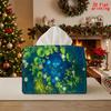 2D Flat 1pc, Tissue Box. "Moonlight Over the for Lotus Pond" Patterned Napkin Dispenser Box, Reusable, Daily Desktop Tissue Storage Box, Suitable for 