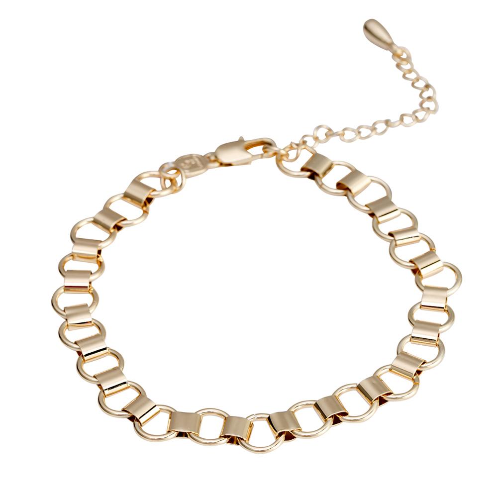 

Women Fashion Stylish Elegant Hollow Out Bracelets Concise Hand Chain Jewelry gold #1