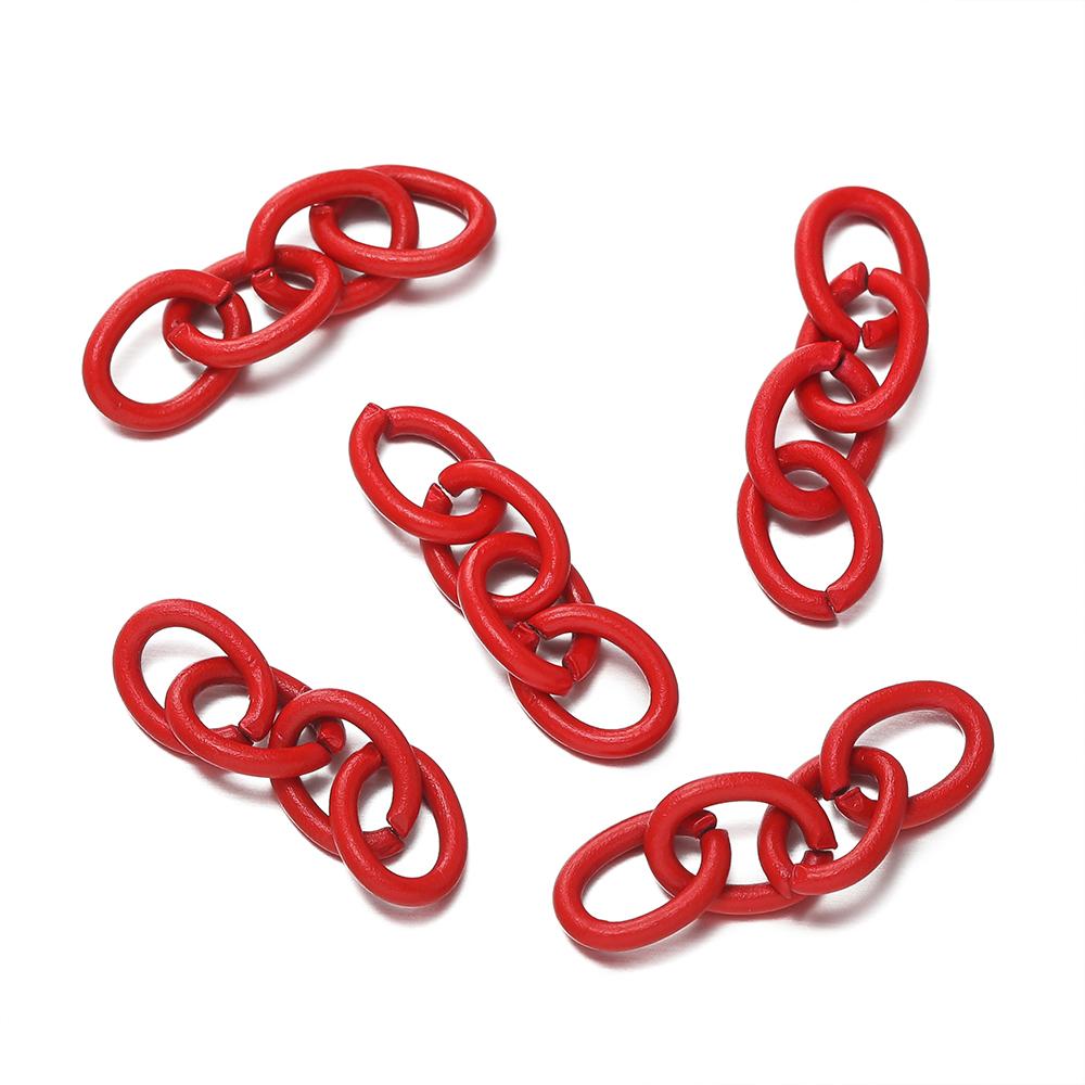 20pcs/lot 25mm Metal Link Chain Connector For Keychain Pendant KeyChains Hanging Accessories Diy Jewelry Making Findings