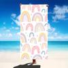 Cute Rainbow Flower Pattern Microfiber Beach Towel Extra Large Sand Free Ultra Absorbent Big Pool Towel for Summer Vacations