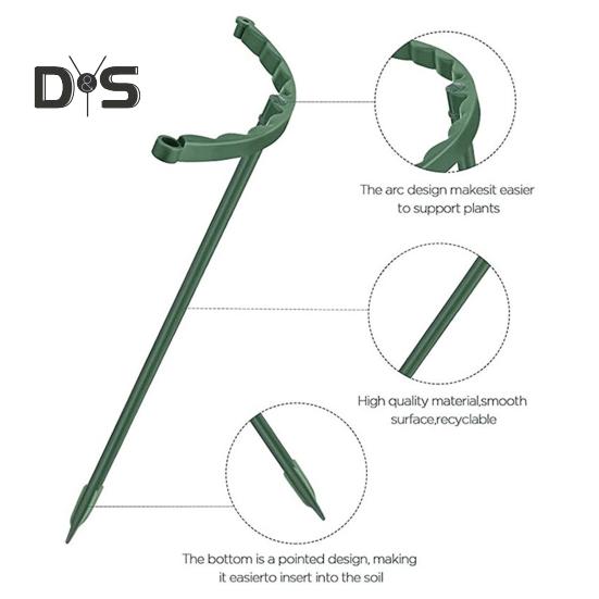 Plant Support Stakes Stackable Half Round Plant Stakes Easy Assembly Stake Trellis Plant Cages for Indoor Outdoor Tomato Monstera Hydrangea Climbing