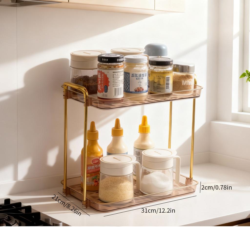  2/3 Tiers Kitchen Countertop Organizer Plastic Storage Rack Large Capacity Drying Cup Holder Tea Coffee Mug Shelf