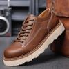 Echtes Leder Herren Freizeitschuhe Dicke Sohle Herren Sneaker Bequeme Trendige Herren Oxfords Schuhe Vielseitige Formelle Kleidung Schuhe
