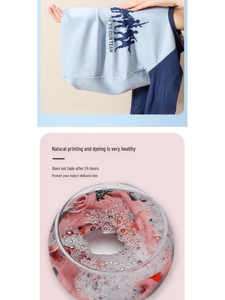 Termounderställ för barn: Bomullsunderställspyjamas för pojkar och flickor för höst och vinter