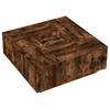 Tavolino Rovere Affumicato 100x100x40 cm Legno Ingegnerizzato