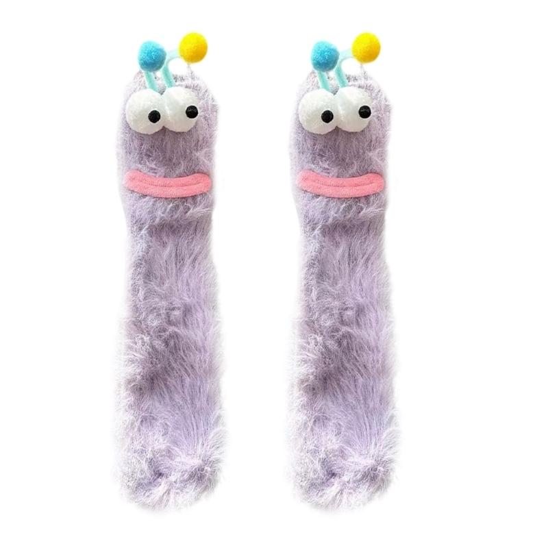 Women Thicker Warm Fuzzy Socks Plush Warm Winter Socks for Sleep Home,Soft Cosy Socks Funny Ankle Crew Socks Streetwear