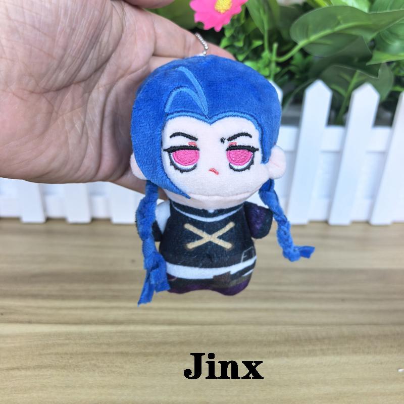 10cm Niedliche Cosplay Anime Spiel Pulver Jinx / Maschinenbote Viktor / Caitlyn Kiramman Plüschtiere Schlüsselanhänger Plüschtier Puppe About 10cm