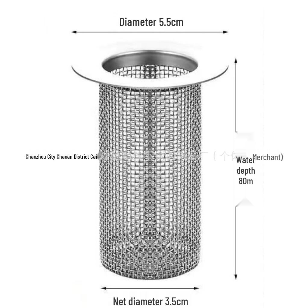 Stainless Steel Kitchen Sink Anti-Clog Filter Screen with Handle for Dishwashing & Vegetable Washing