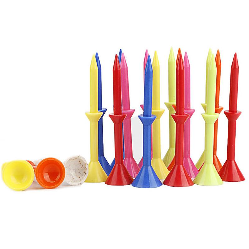 10 Stück 83 mm Golf Nagel Ball Tee Weinglas mit Stütze Kunststoff Golf Reduziert Reibung Seitenspin Tee für Golfübungen