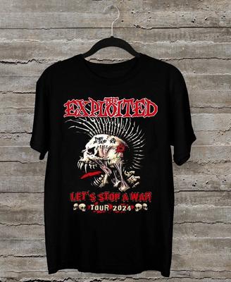The Exploited - Let's Stop A War Tour 2024 Gold Alle Größen Shirt YA88