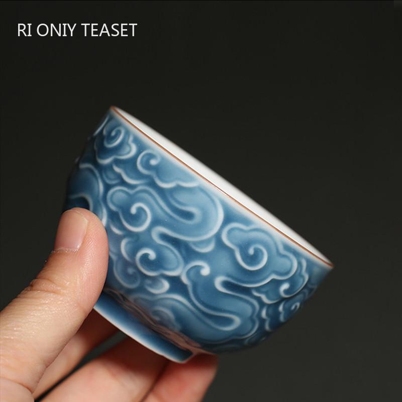 1 Stück Chinesische Kreative Handgefertigte Keramik Teetasse Porzellan Teetasse Reise Persönliche Teeschale Meistertasse Teeset Teegeschirr Zubehör